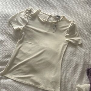 COPY - NWT Express Puff Sleeve Cream Women's Top Size M